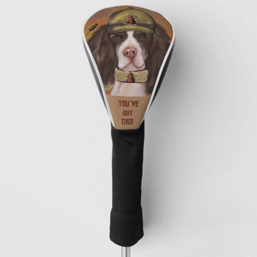 Engels Springer Spaniel Golfheadcover (Voorkant)