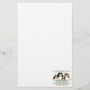 Engels Springer Spaniel Heritage of Love Briefpapier