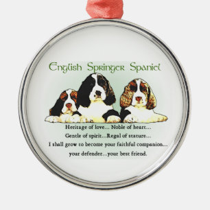 Engels Springer Spaniel Heritage of Love Metalen Ornament