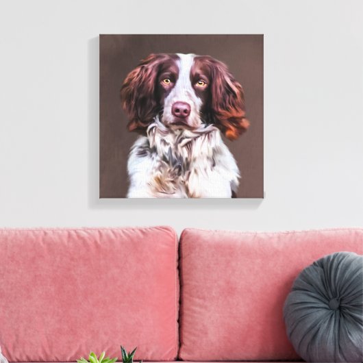 Engels Springer Spaniel Hondenolie schilderij Port Canvas Afdruk (Insitu (Woonkamer))