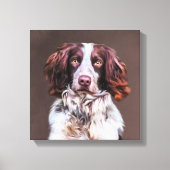 Engels Springer Spaniel Hondenolie schilderij Port Canvas Afdruk (Voorkant)