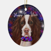 Engels Springer Spaniel Keramisch Ornament (Links)