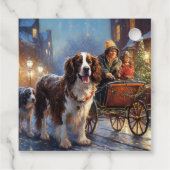 Engels Springer Spaniel Kerstfeest Seizoen Bedankjes Labels (Achterkant)