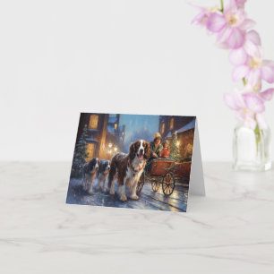 Engels Springer Spaniel Kerstfeest Seizoen Kaart