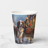 Engels Springer Spaniel Kerstfeest Seizoen Papieren Bekers (Achterkant)