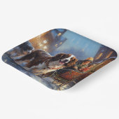 Engels Springer Spaniel Kerstfeest Seizoen Papieren Bordje (Gebogen)