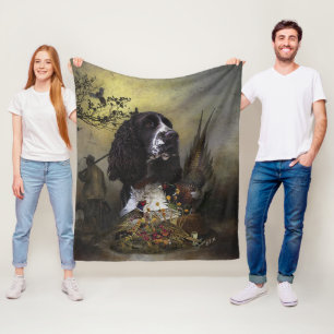 Engels Springer Spaniel met fazant Fleece Deken