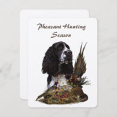 Engels Springer Spaniel met fazant Kaart (Voorkant / Achterkant)