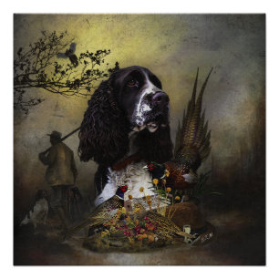 Engels Springer Spaniel met fazant Perfect Poster