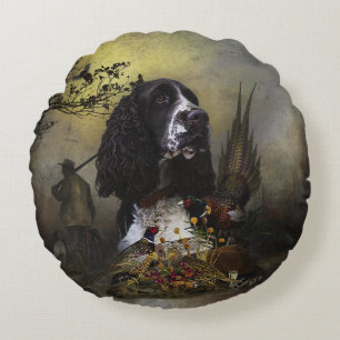 Engels Springer Spaniel met fazant Rond Kussen