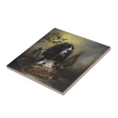 Engels Springer Spaniel met fazant Tegeltje (Zijkant)