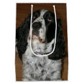 Engels Springer Spaniel Pet Foto Middelgrote Gift Medium Cadeauzakje (Achterkant)