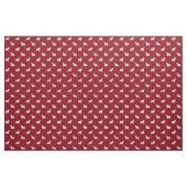 Engels Springer Spaniel Silhouettes Pattern Red Stof (Yard (91,4 cm))