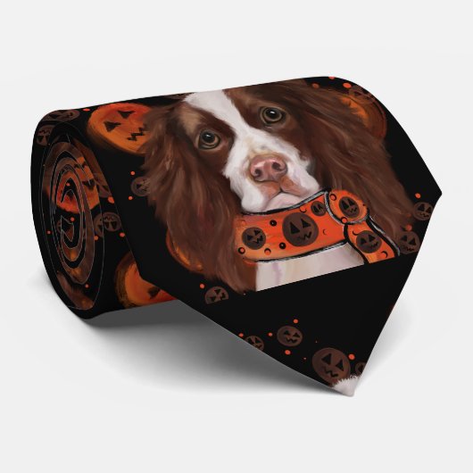 Engels Springer Spaniel Stropdas (Opgerold)