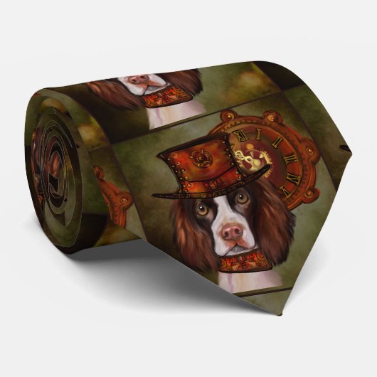 Engels Springer Spaniel Stropdas (Opgerold)