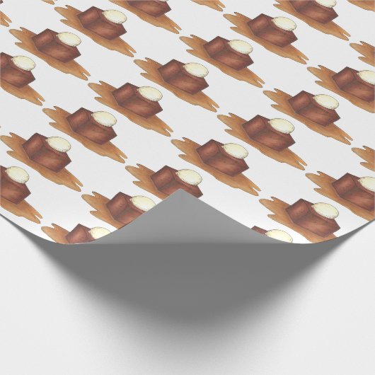 Engels Sticky Toffee Pudding Dessert British Food Cadeaupapier (Hoek)