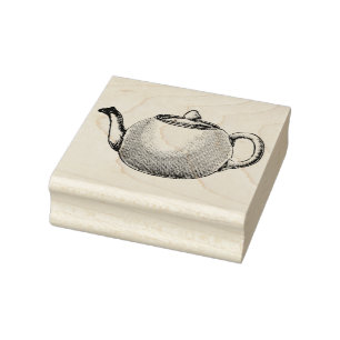 Engels Teapot Rubber Art Stamp Rubberstempel