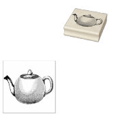  Engels Teapot Rubber Art Stamp Rubberstempel (Gestempeld)