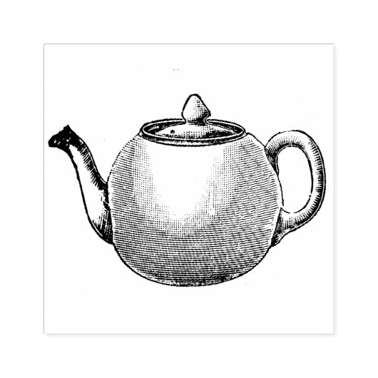  Engels Teapot Rubber Art Stamp Rubberstempel (Afrduk)