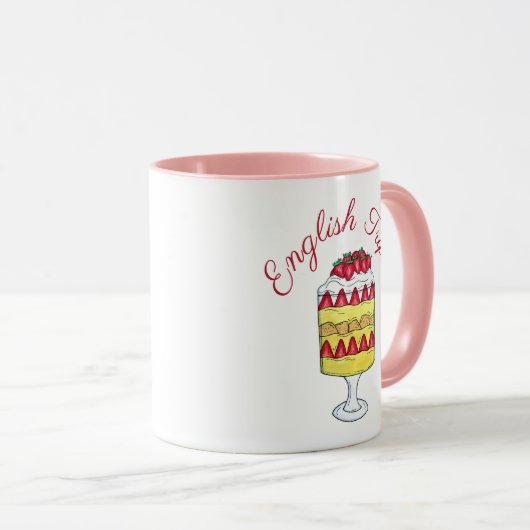 Engels Trifle Fruit Custard Dessert British Food Mok (Voorkant rechts)