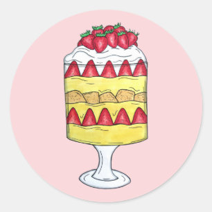 Engels Trifle Fruit Custard Dessert British Food Ronde Sticker