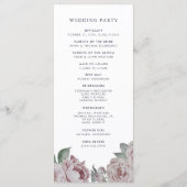 Engels Tuin Bloemen Huwelijk Programma (Achterkant)