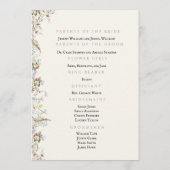 Engels Tuin Party Trouwprogramma Programma (Achterkant)