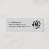 Engels Tutor bladwijzer boek mark tutoring docent Mini Visitekaartje (Achterkant)