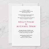 Engels Vietnamees Uitnodiging Modern Ontwerp (Voorkant)