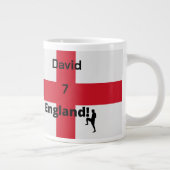 Engels Voetbal Speler aanpasbaar Extra Grote Beker (Rechts)