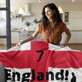 Engels Voetbal Speler aanpasbaar Fleece Deken