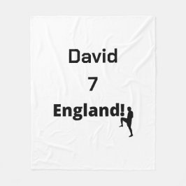 Engels Voetbal Speler aanpasbaar Fleece Deken
