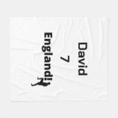 Engels Voetbal Speler aanpasbaar Fleece Deken (Voorkant (Horizontaal))