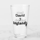 Engels Voetbal Speler aanpasbaar Glas (Achterkant)