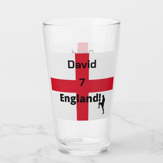 Engels Voetbal Speler aanpasbaar Glas (Achterkant)