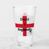 Engels Voetbal Speler aanpasbaar Glas (Voorkant)