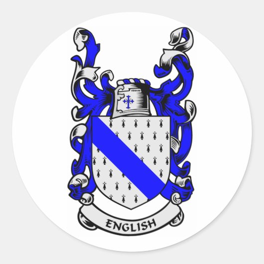 ENGELS Wapen Ronde Sticker (Voorkant)