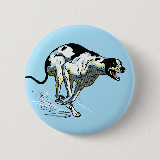 engels windhond ronde button 5,7 cm