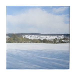 Engels Winter Countryside - gepersonaliseerde kera Tegeltje