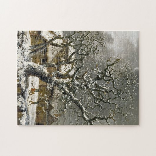  Engels Winterlandschap print Legpuzzel (Horizontaal)