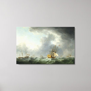Engels wordt verzonden voordat een man canvas afdruk