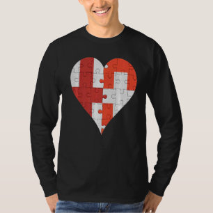 Engels Zwitsers vlaggenhart T-shirt