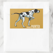 engelse aanwijzer rechthoekige sticker (Tas)