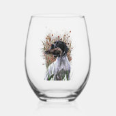 Engelse aanwijzer wijnglas zonder voet (Voorkant)