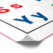 Engelse alfabetnummers voor kinderen poster (Hoek)