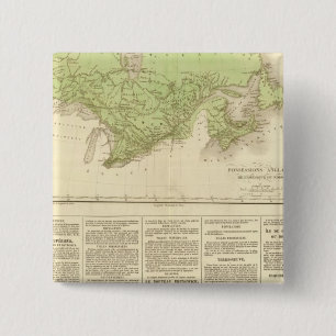 Engelse bezittingen vierkante button 5,1 cm