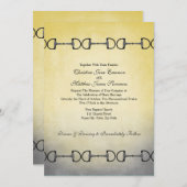 Engelse Bit Equestrian Wedding Invitations Kaart (Voorkant / Achterkant)