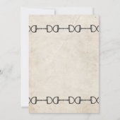 Engelse Bit Equestrian Wedding Invitations Kaart (Achterkant)