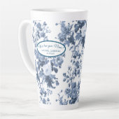 Engelse bloementuin blauw n wit nana oma latte mok (Linkerhoek)