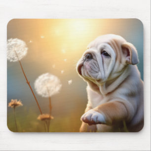 Engelse buldog hond huisdier dier kalm muismat